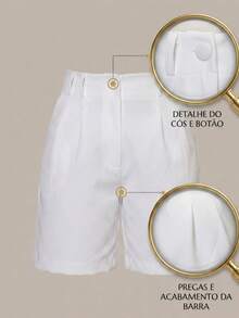 Women's Tailored Bermuda Shorts - Grey - View 4