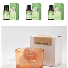 1 pieza Juego de difusor de aroma de jazmín, difusor de piedra de aceite esencial de lavanda/rosa, difusor de aceite esencial de jazmín, difusor de piedra de fragancia, juego de fragancias para el hogar, difusor para sala de estar/dormitorio/baño, purificador de aire, ayuda para dormir, base de vidrio, rosa/naranja/verde, incluye 3 botellas de aceites esenciales (jazmín/lavanda/rosa) - Vidrio + Mármol perfumado - Ver 14