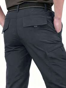 Pantalones chicos primavera chubascos pantalones rectos hombres rufián Shuai pantalones relajados y casuales muy bonitos ropa de trabajo de pantalones - humo gris - Ver 1