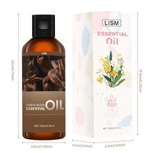LISM Aceite esencial de sándalo de 30ml/100ml - Adecuado para humidificadores, fabricación de jabones, elaboración de velas DIY con fragancia duradera, difusores de aromaterapia, humidificadores, lámparas/varillas/piedras de aromaterapia, difusores de coche, ambientadores y recargas de aceite. Aplicable para diversos escenarios como oficina, yoga, fragancia del hogar, decoración del dormitorio, diseño conveniente, ideal para regalar - aceite esencial de sándalo - Ver 5