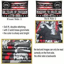 250 Years American Anniversary Flag Betsy Ross 250th Anniversary USA Flag 4th Of July We The People 1776 Patriotic American Flags For Outside 3x5 Outdoor Yard Decorations - Black - 查看 6