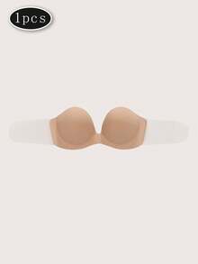 1pc Reusable Adhesive Invisible Bra Sticker, Soft & Comfortable, Suitable For Wedding Photography - Multicolor - View 9