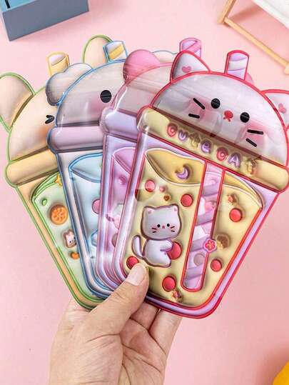 4Pcs Cute Cartoon Creative Stationery Bag Blind Doll Toy Surprise Gift Packaging Bag,For Jewelry & Gift StorageCartoon Bear Adhesive Express Shipping Bag Waterproof Back To School Multi-Purpose Storage Pouch For Valentine's Day Gift Packaging Party Favors Small Item Organization Thank You Bag