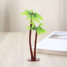 5/8/10pcs Artificial Model Trees, Mini Plastic Coconut Trees, Simulated Potted Plants, Craft Ornaments, Miniature Garden Decor, Christmas Decoration - Multicolor - View 2
