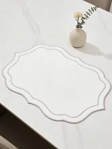1/2/4pcs, Festive Asymmetric Fabric Placemat, Suitable For Wedding Party Table Decoration Placemat, Christmas, Easter, Valentine's Day, Thanksgiving Table Mat, Coffee Machine Mat, Non-Slip Heat Insulation Mat, Suitable For Wedding Parties, Holiday Celebrations, Picnic Camping, Birthday Banquet Table Decoration Placemat - Multicolor - View 6