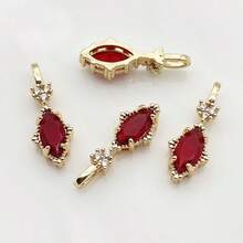 1 pieza/4 piezas/6 piezas Pendientes, collar, pinza de pelo, accesorios de joyería con colgante de forma de gota de agua de cobre con microincrustaciones de circonita, estilo minimalista - Pendientes colgantes con diamantes - Ver 8