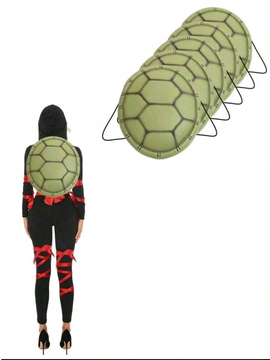 1pc Turtle Shell Costume, Teen TurtleShell Backpack, Wearable Turtle Shell ForCosplay, Party Outfit - Multicolor - View 1