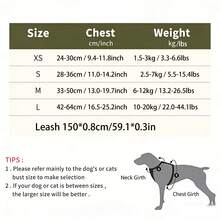 Pettorina arancione ricamata | Design a quadri colorato | Accessorio di moda per passeggiata per cani di taglia piccola/media (1,5-20 kg) - Multicolore - Visualizzare 7