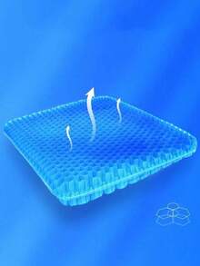 1 miếng đệm ngồi bằng gel, thích hợp cho việc ngồi lâu, dày 16 inch (khoảng 40cm) với hai lớp, đệm ngồi hình trứng thoáng mát, giúp giảm đau lưng, mông, xương chậu và xương cụt, phù hợp với ghế văn phòng, ghế xe hơi, xe lăn. - Đệm ngồi silicon - Xem 12