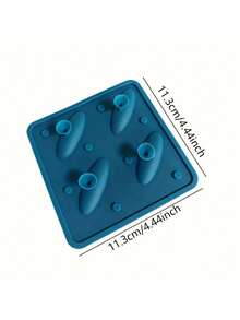 Molde de silicona con 4 cavidades en forma de tiburón, molde de silicona antiadherente apto para hacer cubitos de hielo, molde de cocina creativo para fiestas, esencial para fiestas, esencial para el verano - Multicolor - Ver 3