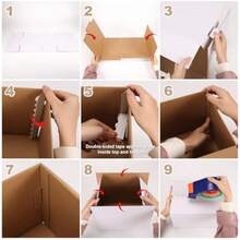 Hoikwo 15 paquetes de cajas de envío de 12 x 8 x 7 pulgadas caja de cartón corrugado blanco para pequeñas empresas para embalaje de correo - Blanco - Ver 3