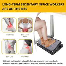 Reposapiés ajustable debajo del computadora taburete ergonómico de oficina con masaje reposapiés para computadora diseño antideslizante para el hogar y el trabajo mejora la postura PB-gris - Sin Rodillos Gris - Ver 7