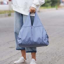 Bolsa de gimnasio y yoga impermeable de gran capacidad para mujer, con compartimentos independientes de múltiples capas y separación de seco y húmedo, bolsa de deporte portátil para ocio al aire libre - Rosa vieja - Ver 11