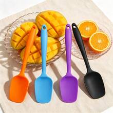 Heat-Resistant Silicone Spatula, Non-Stick Soft Frying Pan Baking Mixing Tool, Suitable For Non-Stick Pans, Multi-Functional Kitchen Utensils, 2/4pcs Set, 4 Colors - View 12