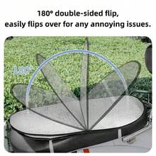 1件装夏季必备电动自行车/摩托车座垫套，隔热防烫垫，通用尺寸，母亲节/父亲节好礼 - 銀色 - 查看 7