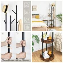 Coat Stands - Rustic Brown + Black - View 8