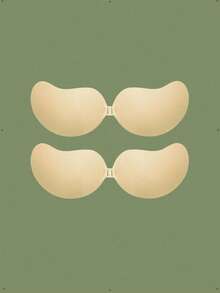 2 Pairs Silicone Backless Strapless Mango-Shaped Invisible Bra Adhesive Breast Petals, Suitable For Dresses And Wedding Gowns - Multicolor - View 50
