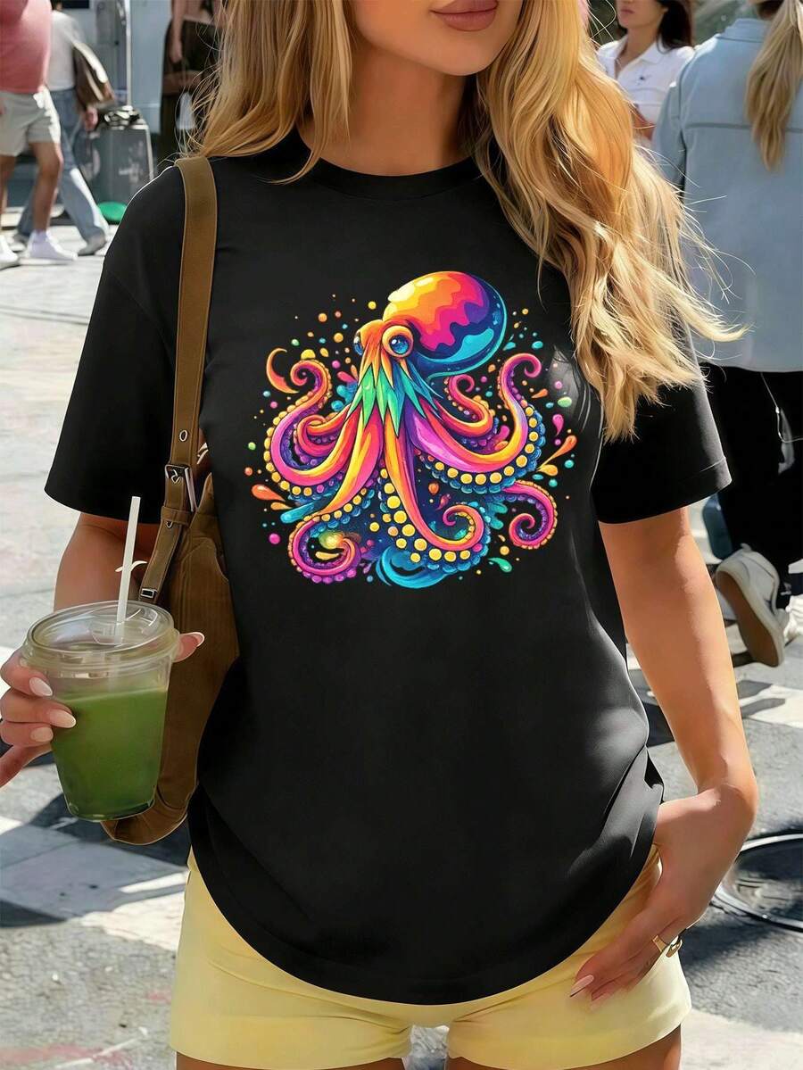 Women T-Shirts - Black - View 1