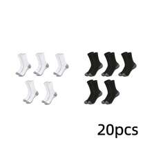 60/50 Pairs Men's Comfortable Round Neck Tennis Socks, Suitable For Outdoor Leisure Wear, All-Season White Antibacterial Odor-Resistant Sweat-Absorbent Thick Sports Socks. Couples' Comfortable Daily Socks For Autumn, Winter, Spring And Summer, Mesh Design, Drainage Hole Design, Moisture-Wicking Breathable - Multicolor - View 20