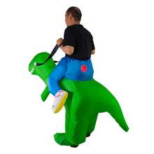 1pc Green Dinosaur Inflatable Costume, Suitable For 1.5-2m Height, Blower Fan Not Included,St. Patrick's Day - Multicolor - View 4