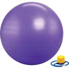 Anti-Burst Yoga Ball For Pregnancy, Slip Resistant Exercise Ball, 2 Sizes – Fitness Equipment For Home Gym, Exercise Equipment For Women, Pregnancy Must Haves, Maternity Support, Home Gym Accessories - Purple + 75cm - View 1
