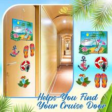 6pcs/Set Cruise Themed Door Decor, Including Flip-Flop, Ship Rudder And Life Buoy Shaped, Decorating Your Cabin Or Car Fridge During UCK2 - 6Pcs - View 7