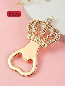 1pc Gold Crown Bottle Opener, Birthday Party, Holiday Wedding Family Gathering Gift Bottle Opener - Gold - View 10
