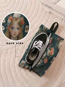 This Versatile Shoe And Bag Organizer-Featuring A Distinctive Flowers Print Design-Is The Perfect Solution For Storage And Organization. Constructed From Sturdy, It Features A Zippered Closure And A Convenient Carrying Handle. Designed To Fit Neatly Inside A Suitcase - Multicolor - View 9