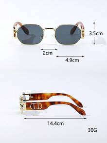 1 Cặp kính thời trang nam gọng vuông kim loại nhỏ kiểu punk retro đường phố, thích hợp cho bãi biển, sàn catwalk, tiệc tùng. - Nhiều màu - Xem 8