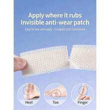 1 Roll Anti-Friction Heel Protector, Silicone Gel Toe Pads For High Heels, Invisible Shoe Friction Tape For Ankles And Toes, Shoes Accessories For Women Men - 香檳色 - 查看 2