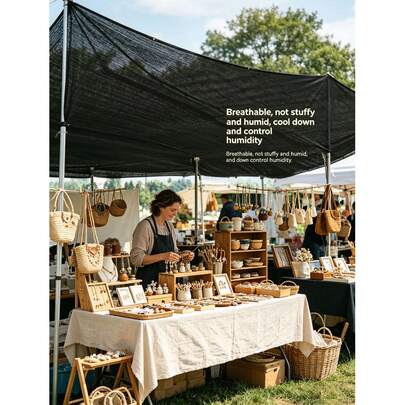 3x20 Meters/5x30 Meters Extra Large Shade Cloth With 100 Cloth Clips - Farm Sun Shade Net, UV Protection Shade Cloth, Reusable Cloth Clips, Suitable For Garden, Courtyard, Arbor And Greenhouse Plant Curtains, Outdoor Yard Shade Net, Black