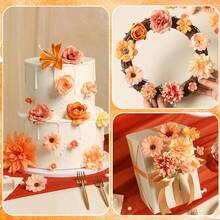 42 pièces de matériaux de fleurs artificielles vintage, convenant pour les accessoires DIY, les accessoires capillaires classiques, les coiffures de mariage et la décoration de la maison pour les fêtes. Peuvent être utilisés pour fabriquer des couronnes, des décorations pour fêtes d'anniversaire et de vacances, des bracelets de demoiselle d'honneur, des matériaux floraux, pour une utilisation dans la maison et la boutique de fleurs, la décoration de jardinage, la décoration de la fête des mères, à usage polyvalent tout au long de l'année. - Couleurs d'automne - Voir 10