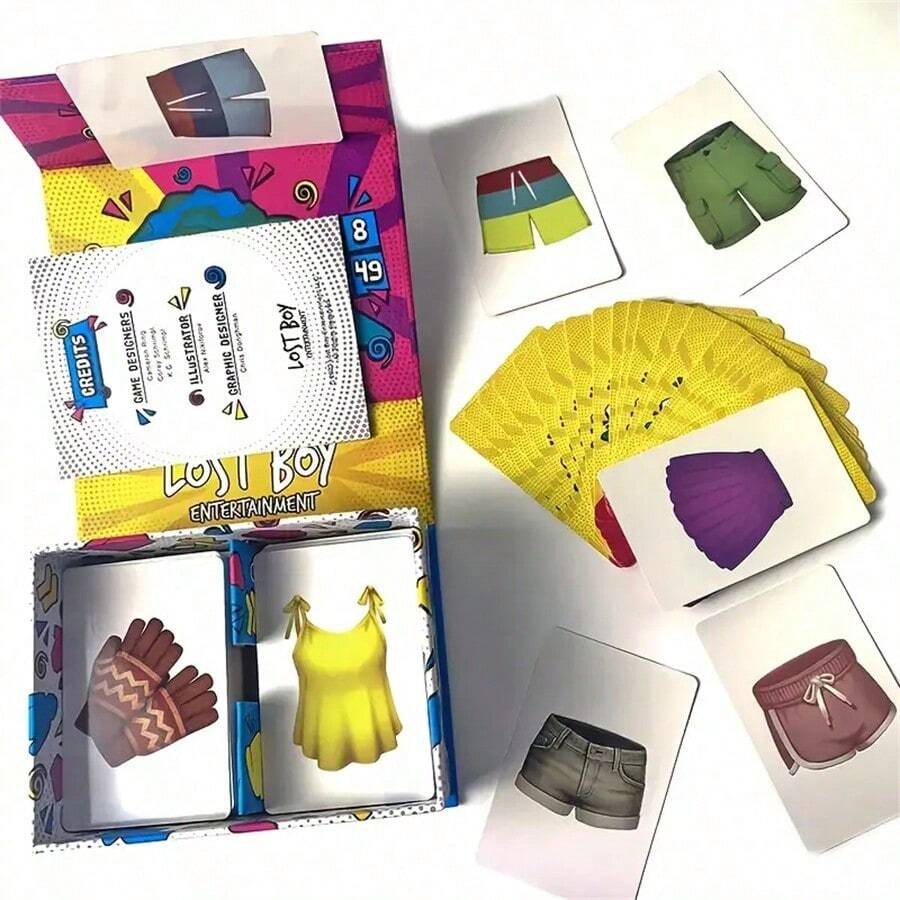 家庭游戏之夜旅行记忆卡牌游戏，节日派对趣味礼品套装 - 创意小礼品及派对用品 [颜色随机] - 彩色 - 查看 1