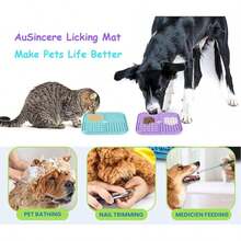 Thảm liếm thức ăn cho thú cưng mới, Đồ dùng cho ăn cho thú cưng, Thảm ăn chậm cho chó, Thảm ăn chậm có giác hút, Thảm ăn chậm bằng silicon cho chó - Nhiều màu - Xem 4