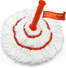 Self Wringing Twist Mop Head Replacement For Floor Cleaning, Washable Microfiber Cotton String Mop Refills With Scouring Pad For Hardwood, Tile, Bathtub, Kitchen - ColorA - 查看 1