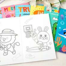 1 Libro de pegatinas para colorear, Dibujos animados Doodle Painting, Educativo y Divertido, Adecuado para actividades temáticas de fiestas de vacaciones Pegatinas Suministros para scrapbooking - multicolor - Ver 9