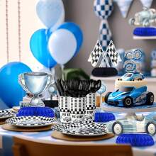 12pcs-New Racing Party Decoration Honeycomb Centerpiece For Racing Birthday Decoration Children's Racing Table Decoration - View 5