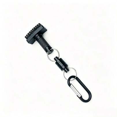 Mini Golf Club Brush, Portable Golf Club Cleaner With Quick Release Magnet And S-Shaped Carabiner, Nylon Bristles Suitable For Golf Bags, Carts And Pants