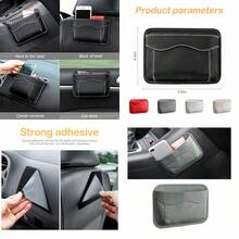 Osilly Organizador de bolsillo lateral para asiento de coche piel sintética soporte para anteojos de sol bandeja para asiento mini bolsa de almacenamiento accesorios interiores del automóvil puerta y ventana - Gris - Ver 1