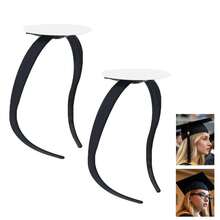 Graduation Cap Headband - Keep Your Natural Hair On Grad Day And Secure Your Cap - Black And Clear Headband Included - Clear - View 9