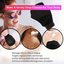 1只去角质手套，双面身体磨砂手套，去除死皮，深层身体磨砂，男女通用，沐浴去角质手套，深层去角质手套，令肌肤光滑亮泽 - 彩色 - 查看 5