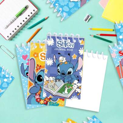 10 cuốn sổ tay mini chủ đề Stitch, sổ kế hoạch bỏ túi in hình hoạt hình Stitch và Thiên thần dễ thương chất lượng cao, quà tặng sinh nhật.