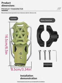 Bicycle/Motorcycle/Scooter Hollow Cup Holder, Universal Rotatable Riding Water Bottle Bracket, No Drilling Required - Multicolor - View 6