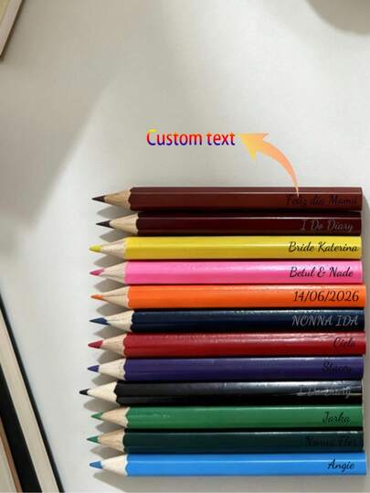 Customized Text LOGO Short Colored Pencil Set, Art Supplies Drawing Pencils, Suitable For School Art Classes, Portable Travel Painting Set, Ideal For Card Doodling And Painting