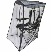 Outdoor Swing Gazebo Mosquito Net Tent Chair, Modern American Style Garden Sheer Mosquito Net - Grey - View 6