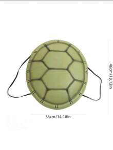 1pc Turtle Shell Costume, Teen TurtleShell Backpack, Wearable Turtle Shell ForCosplay, Party Outfit - Multicolor - View 9