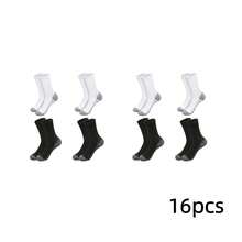 60/50 Pairs Men's Comfortable Round Neck Tennis Socks, Suitable For Outdoor Leisure Wear, All-Season White Antibacterial Odor-Resistant Sweat-Absorbent Thick Sports Socks. Couples' Comfortable Daily Socks For Autumn, Winter, Spring And Summer, Mesh Design, Drainage Hole Design, Moisture-Wicking Breathable - Multicolor - View 29