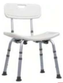 Silla para Ducha con Respaldosin brazos para Drenado Rápido con Regatones - A - Ver 4