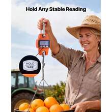 Uimoso Digital Crane Scale 660 Lbs/300 Kg Portable Hanging Scale Orange - As Pic - View 4