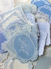 30pcs/Pack Vintage European Style Decorative Framed Paper, Embossed Craft Paper For DIY Collage, Greeting Cards - one-size - View 4